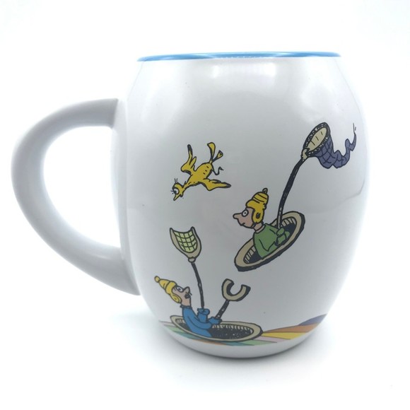 Dr. Seuss You're Off to Great Places White Coffee Mug Balloons Blue Inside 18 oz - Picture 2 of 8
